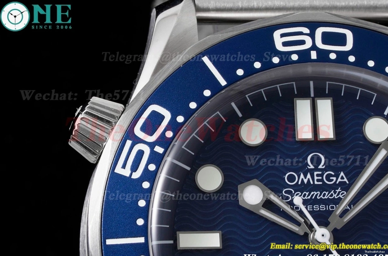 VSF 300m SS Bond 42mm 60th Dial Blue SS Seamaster A8806 James 0125